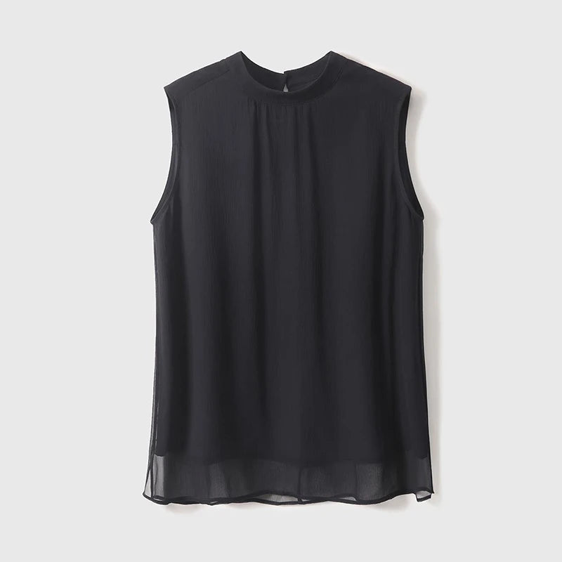 French Style Sleeveless Blouse