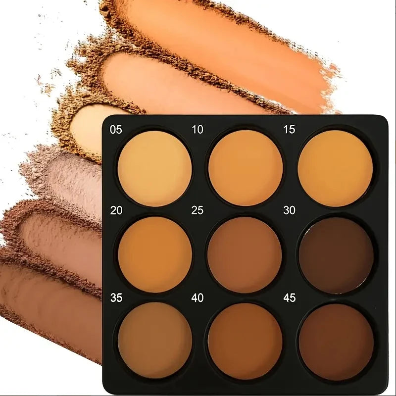 9-Color Waterproof Matte Contour Concealer Palette