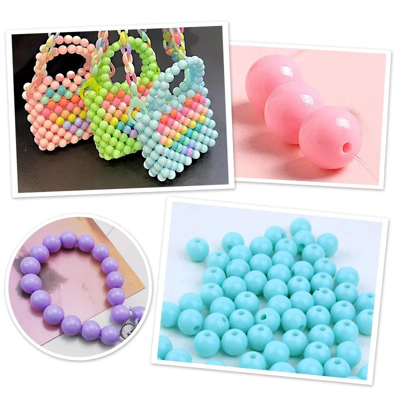 Candy Color Acrylic Round Beads Set