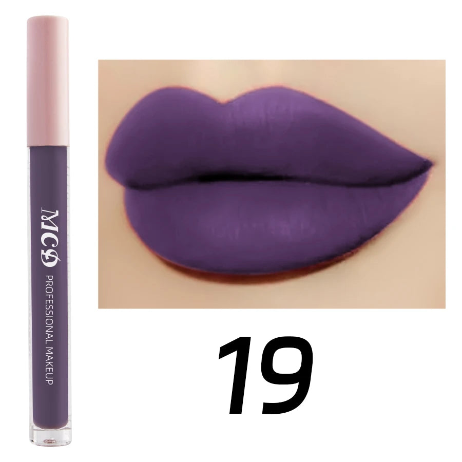 Dark Brown Waterproof Velvet Matte Lip Gloss