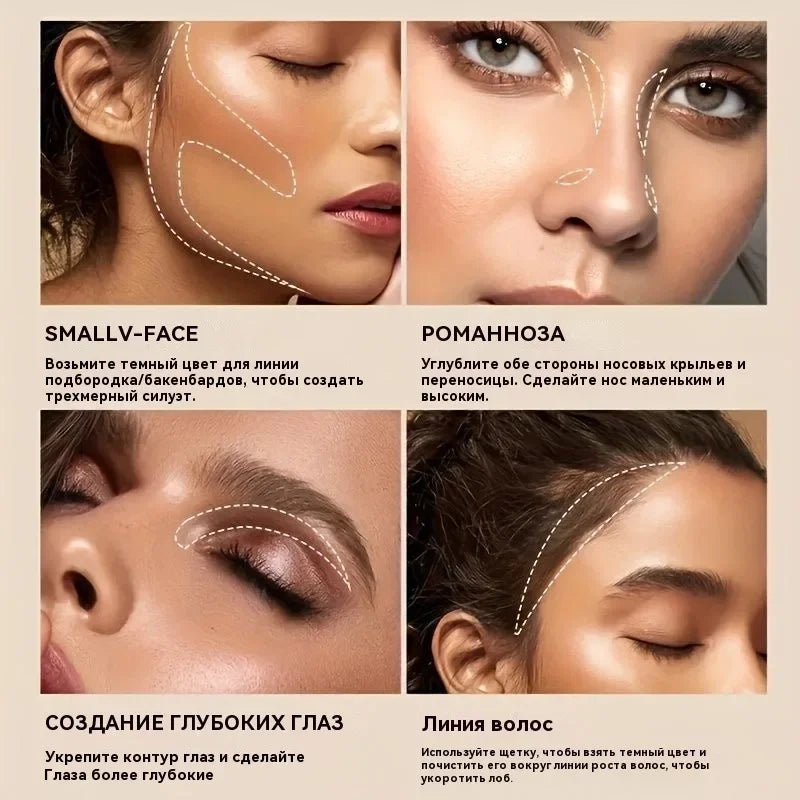 4-Color Highlighter & Contour Palette