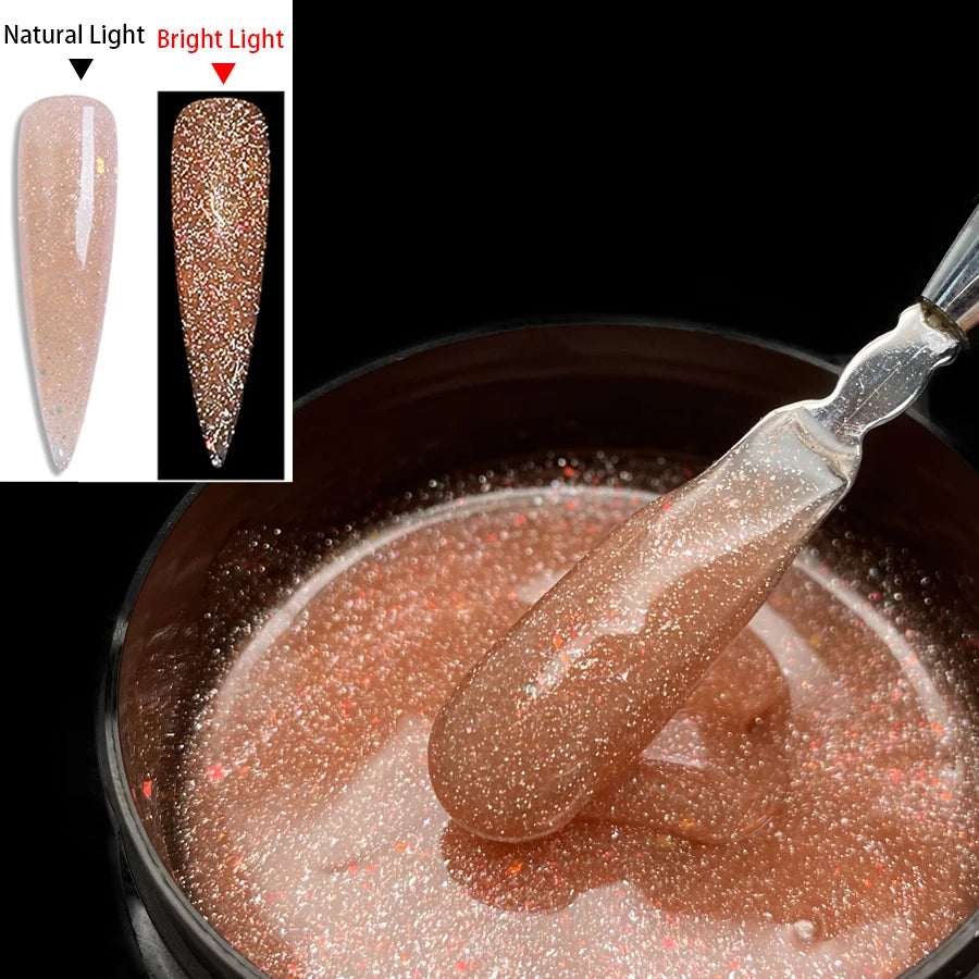 Glitter Milky Hard Builder Gel
