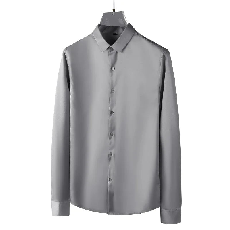 Luxurious Non-Iron Men's Long Sleeve Business Shirt