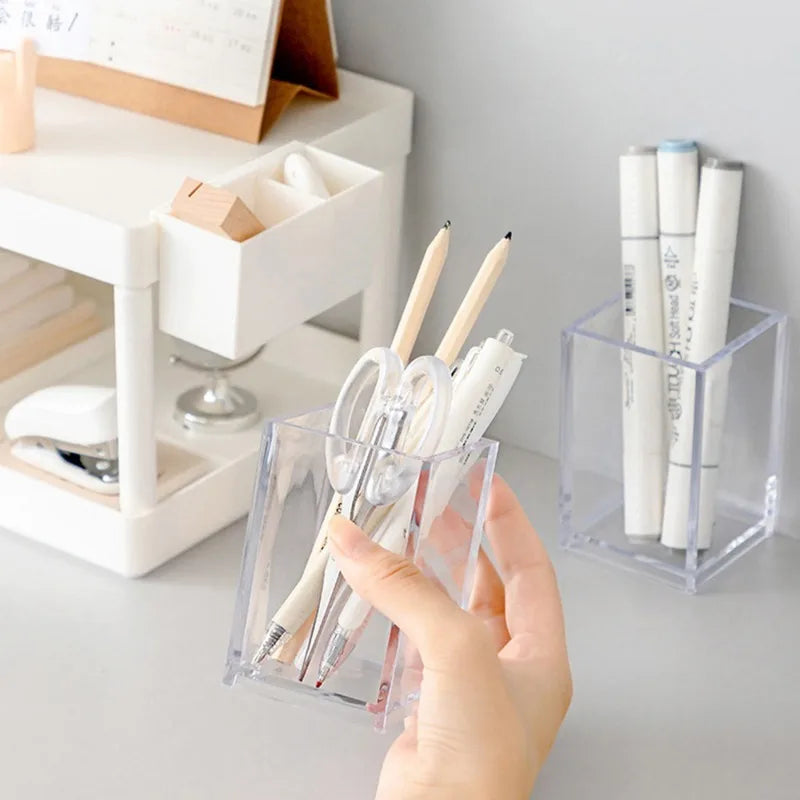 Transparent Acrylic Makeup Brush Storage Desk
