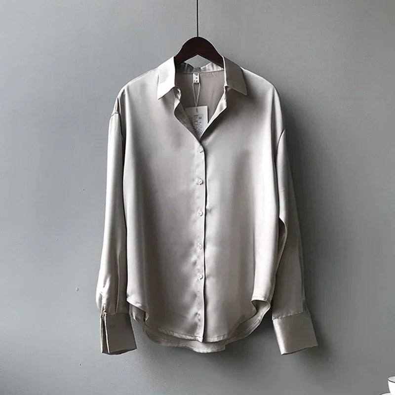 Autumn Satin Silk Shirt
