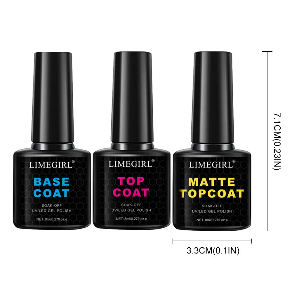 Matte Soak-Off Top and Base Coat Set