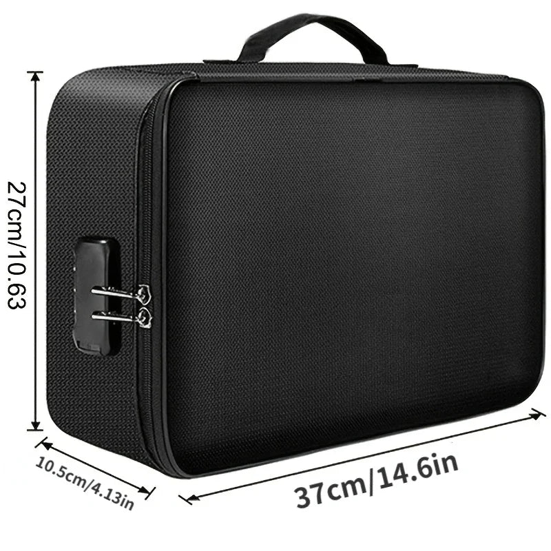 Multi-Layer Portable Document Organizer Bag