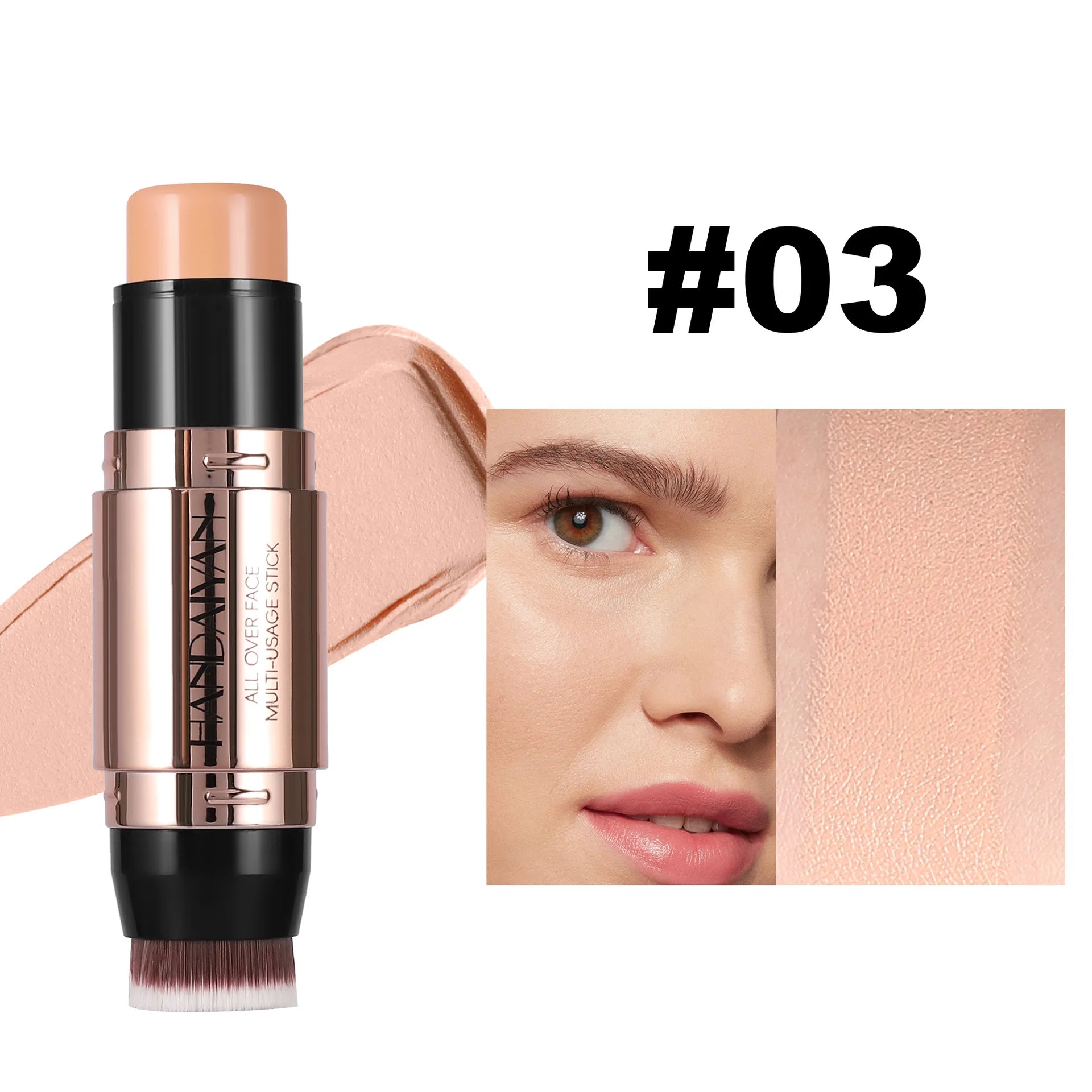 Double Head Highlighter Stick Waterproof Silky Smooth Nose Contour