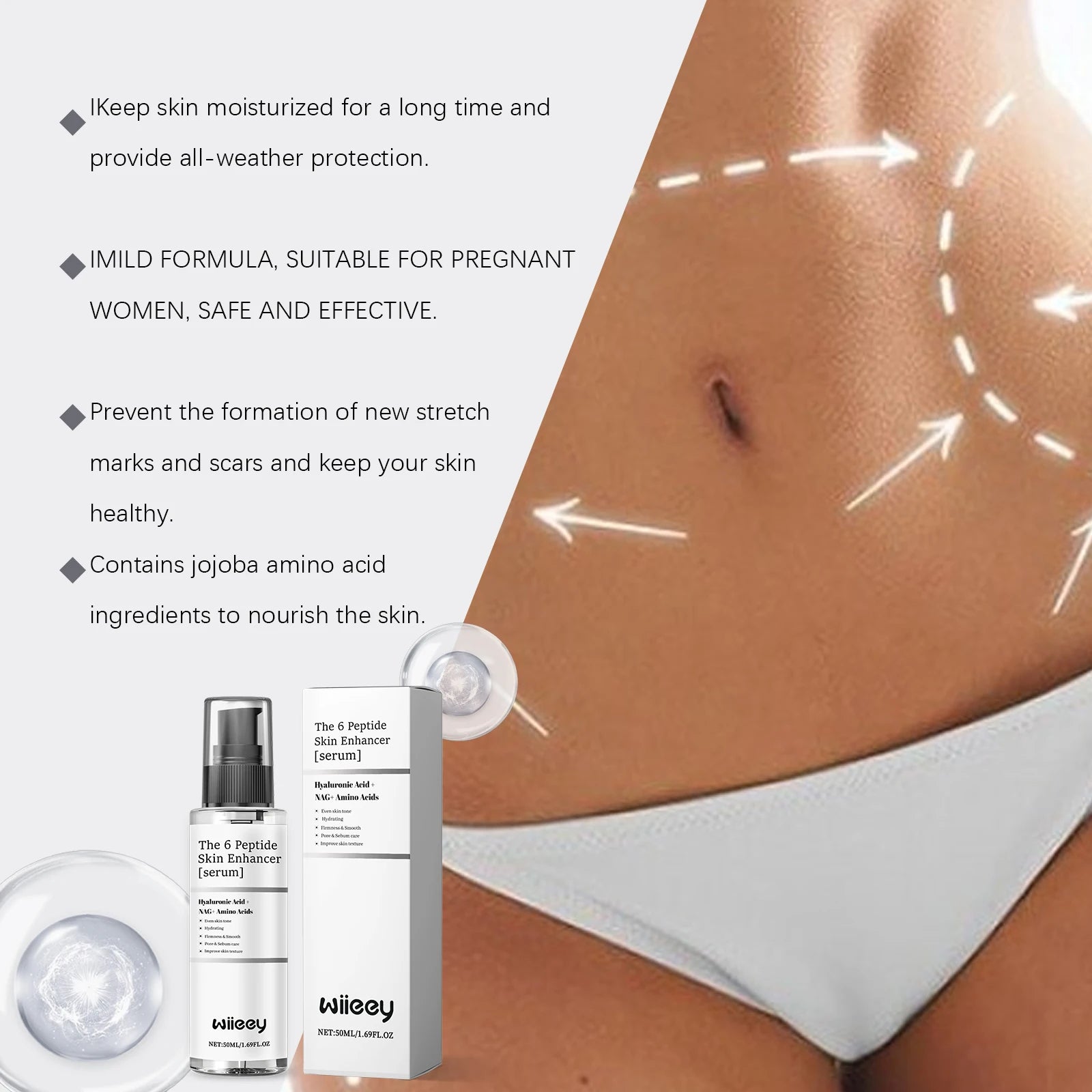 6-Peptide Stretch Mark Essence Oil