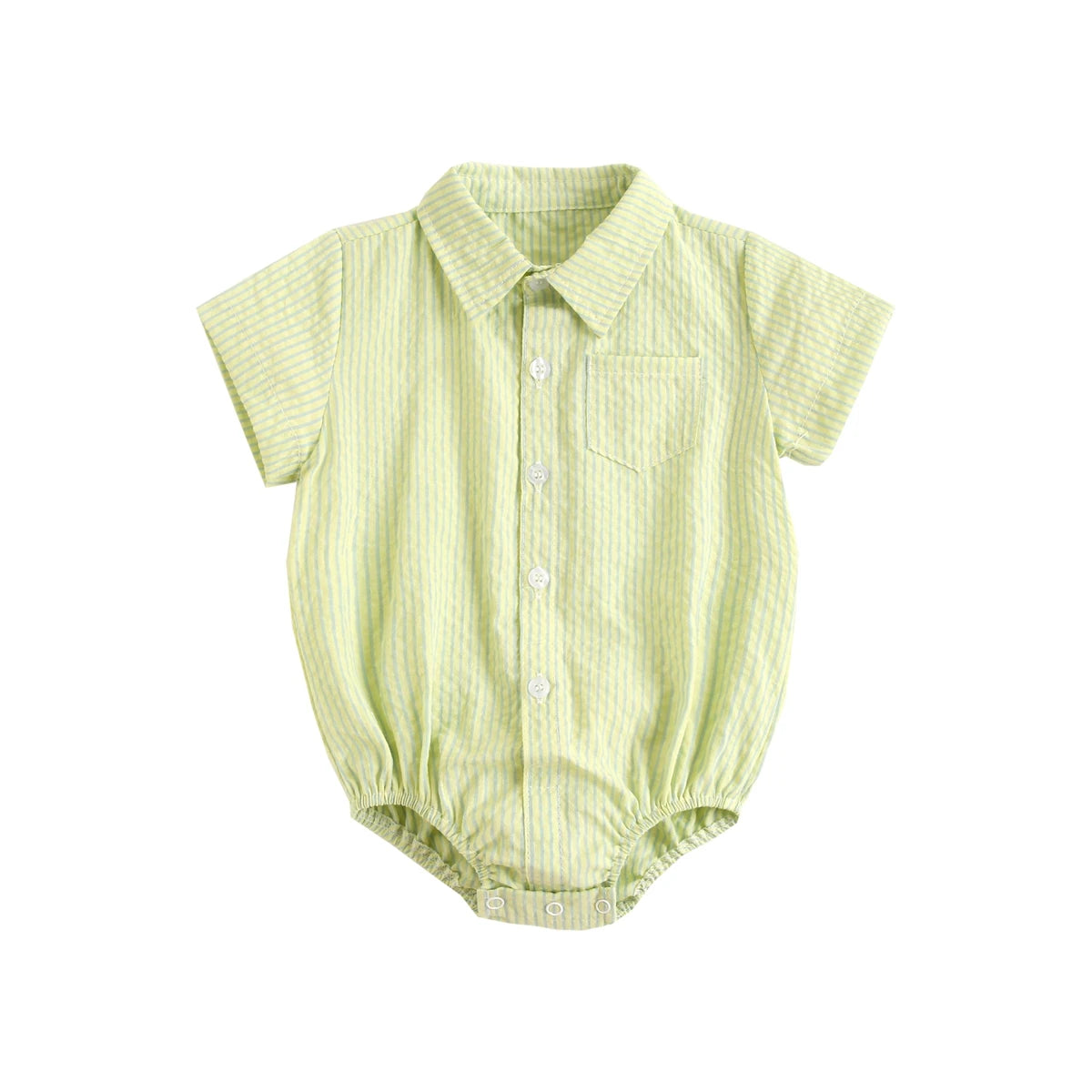 Summer Baby Boy Plaid Bodysuit