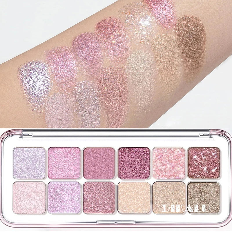 12-Color Glitter Eyeshadow Palette