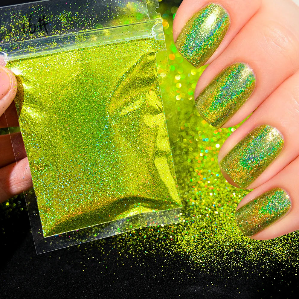 Blue-Green Luminous Nail Powder