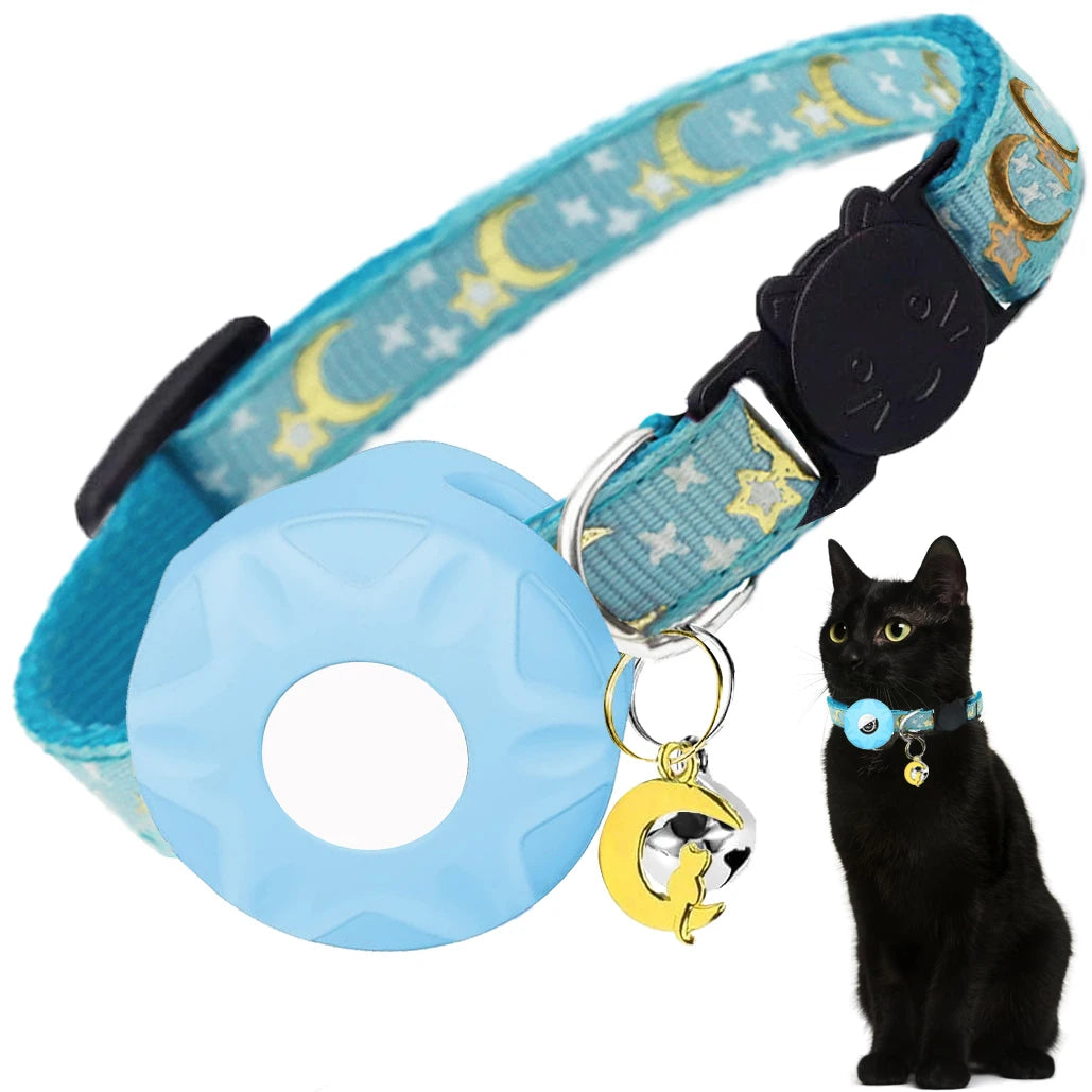 Adjustable Cat Collar with AirTag Holder