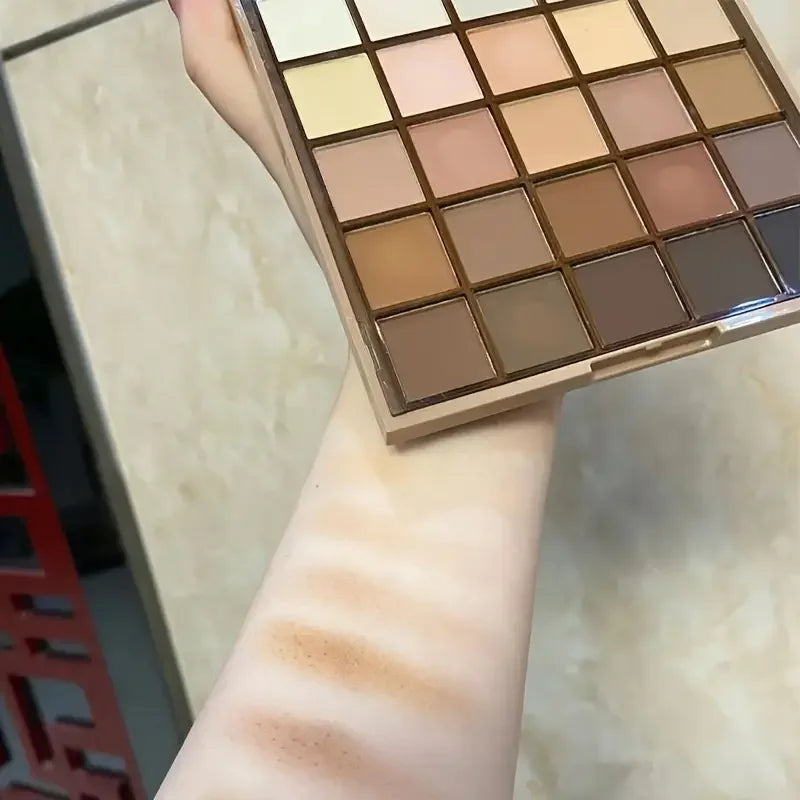 25-Color Matte and Shimmer Coffee Nude Eyeshadow Palette