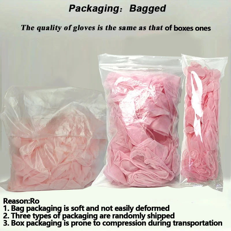 Light Pink Disposable Nitrile Gloves