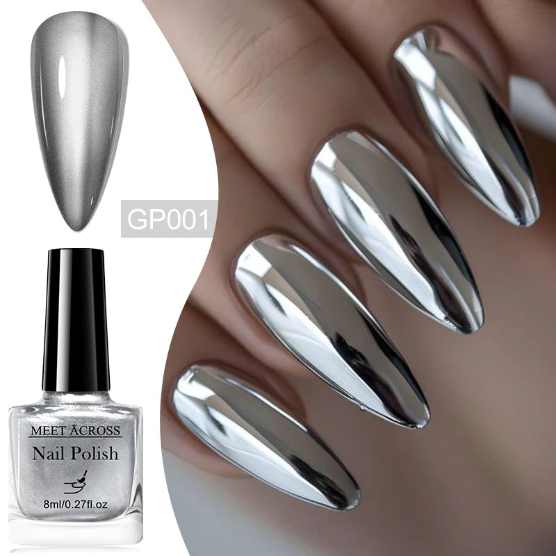 Metallic Mirror-Effect Fast-Dry Nail Polish