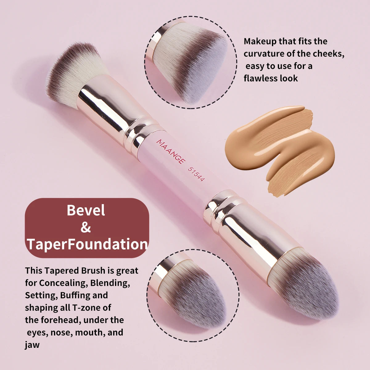 4-Piece Dual-Ended Makeup Brush Set