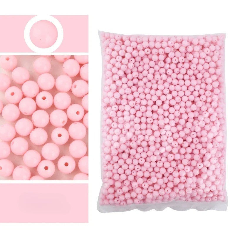 Candy Color Acrylic Round Beads Set