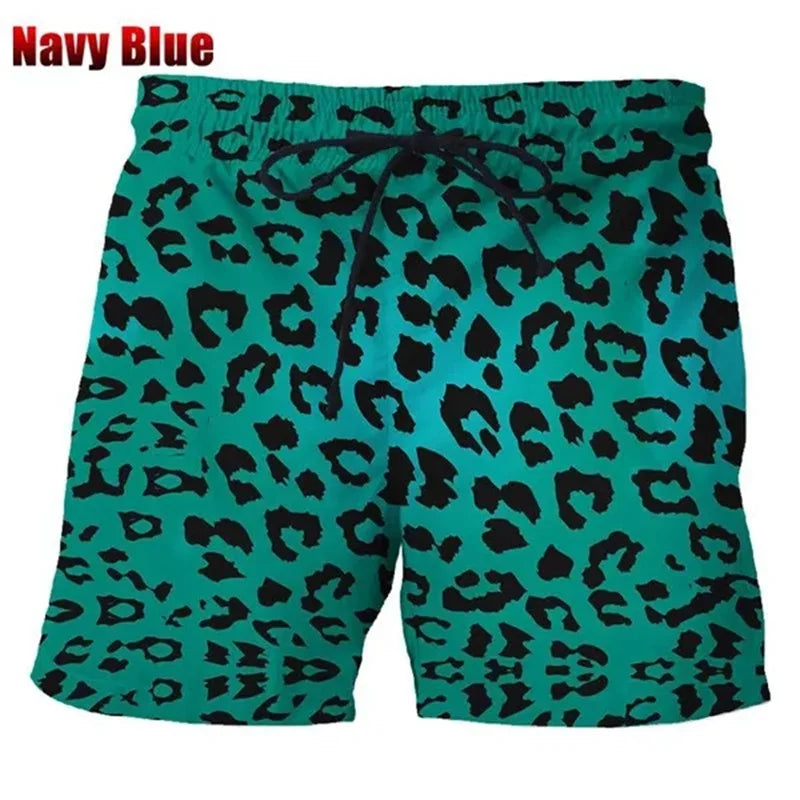Colorful Leopard Beach Shorts
