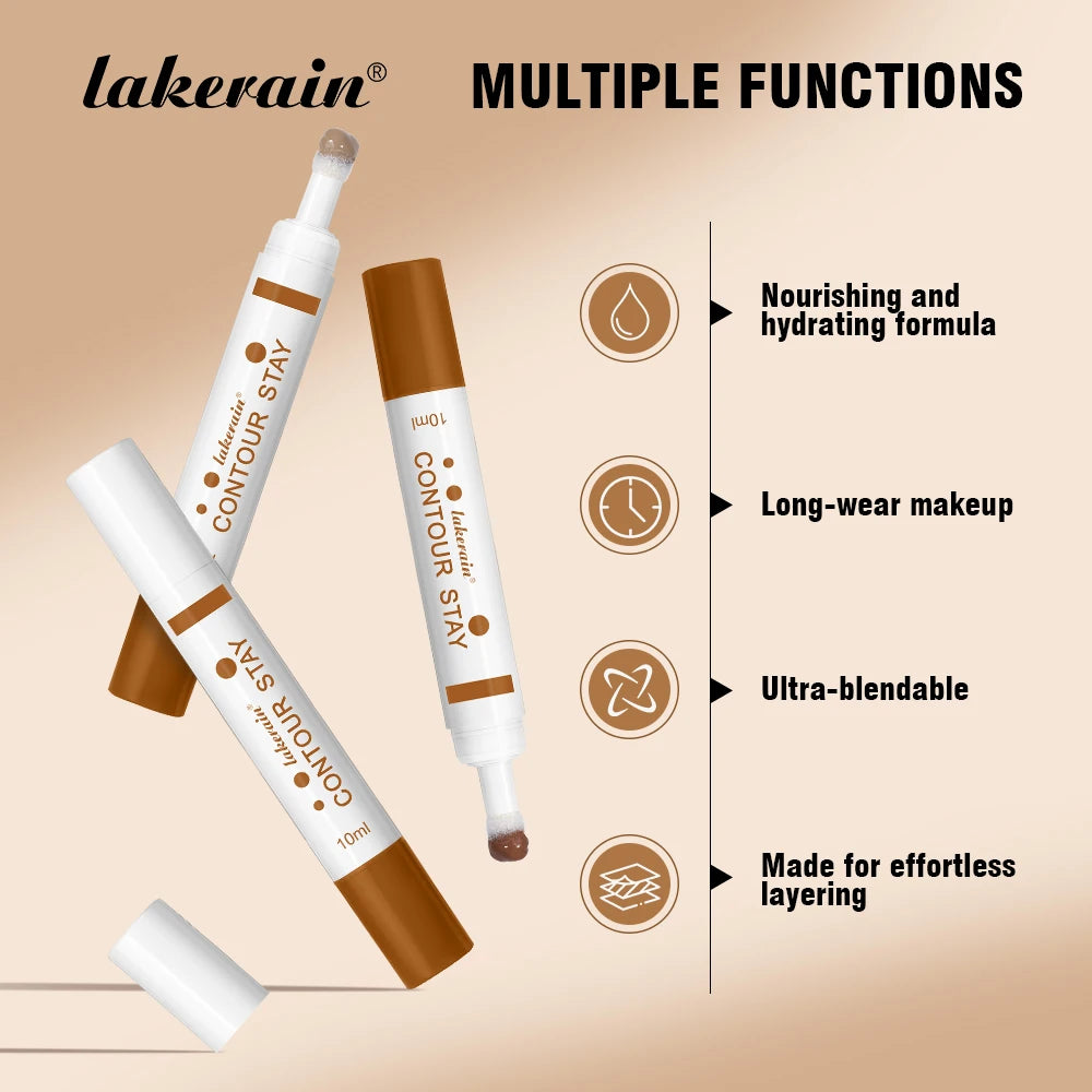 Waterproof 6-Color Liquid Contour Cream Bronzer