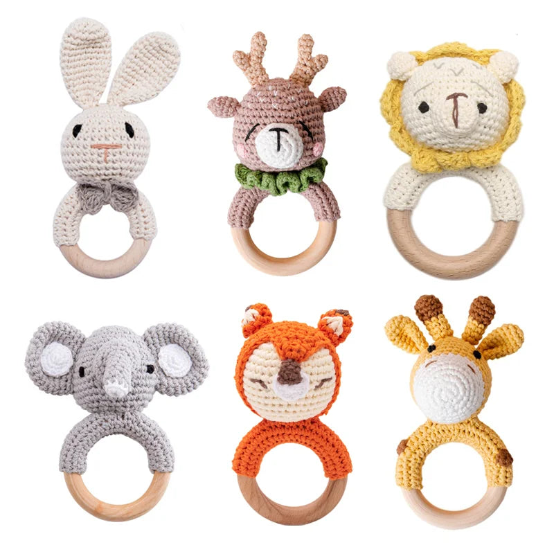Musical Animal Crochet Rattle Teether