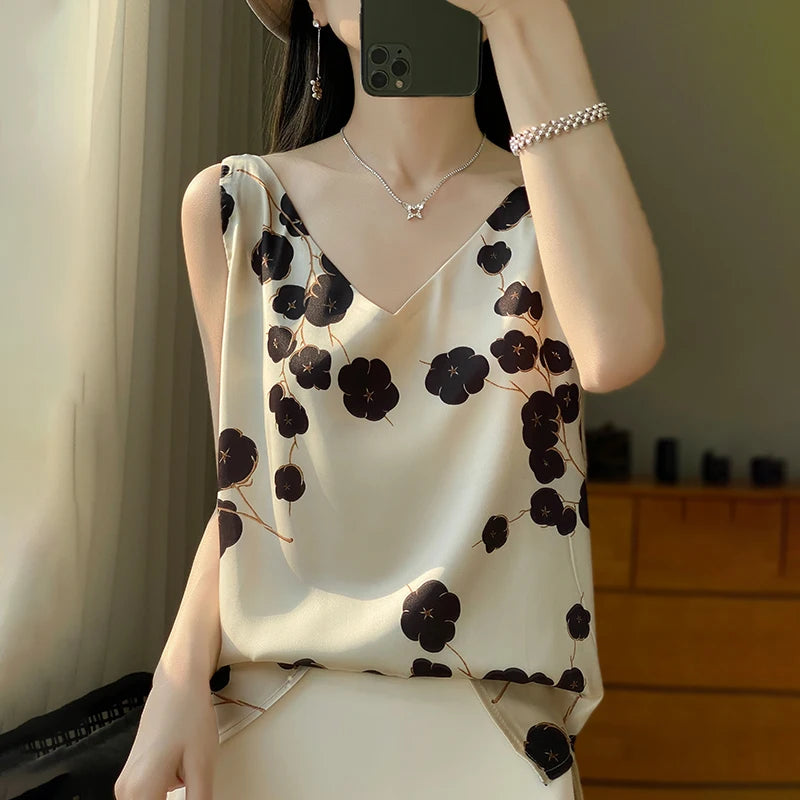 High-End Mulberry Silk Camisole Vest