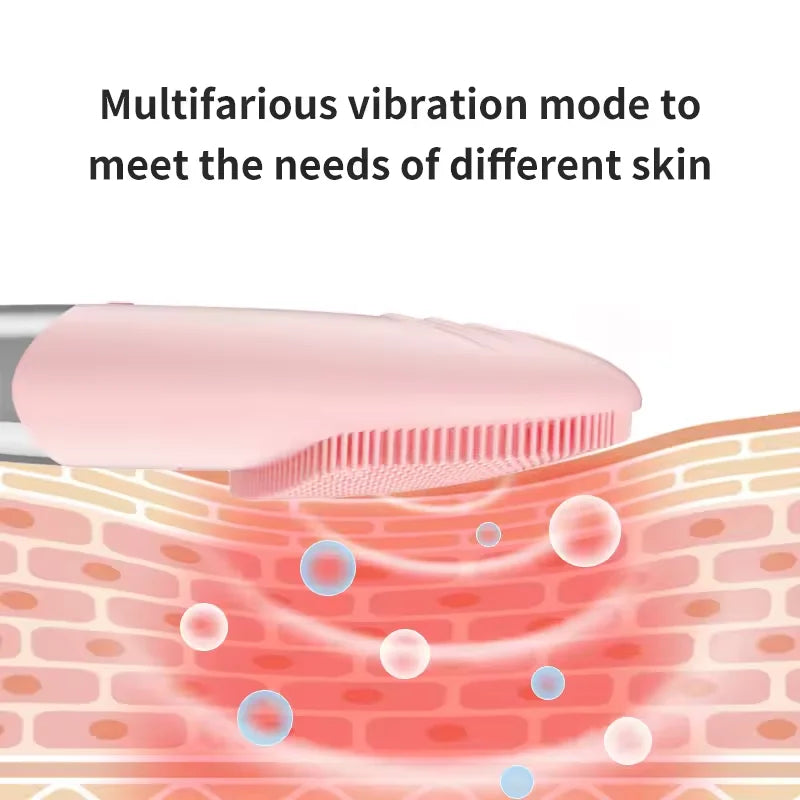 Rechargeable Silicone Ultrasonic Facial Cleansing Brush