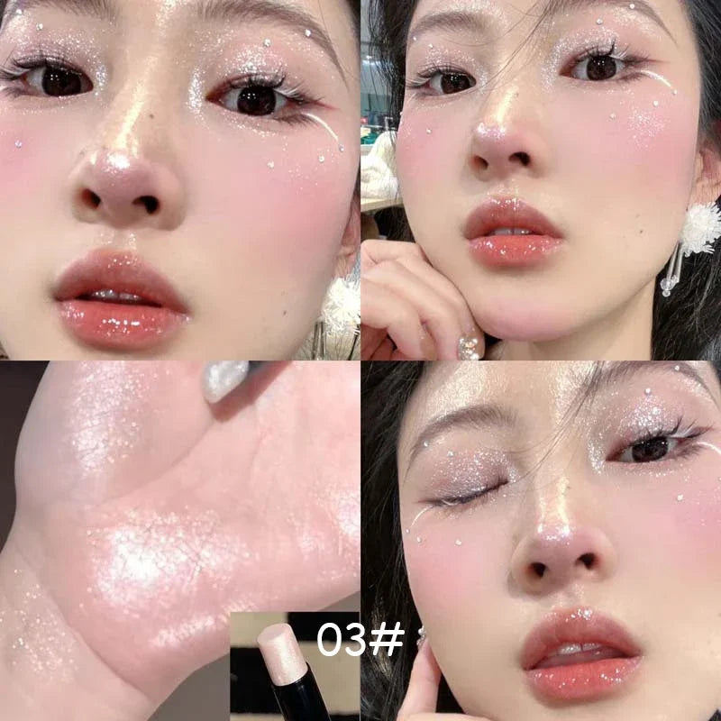 Silver White Pearlescent Highlighter Stick