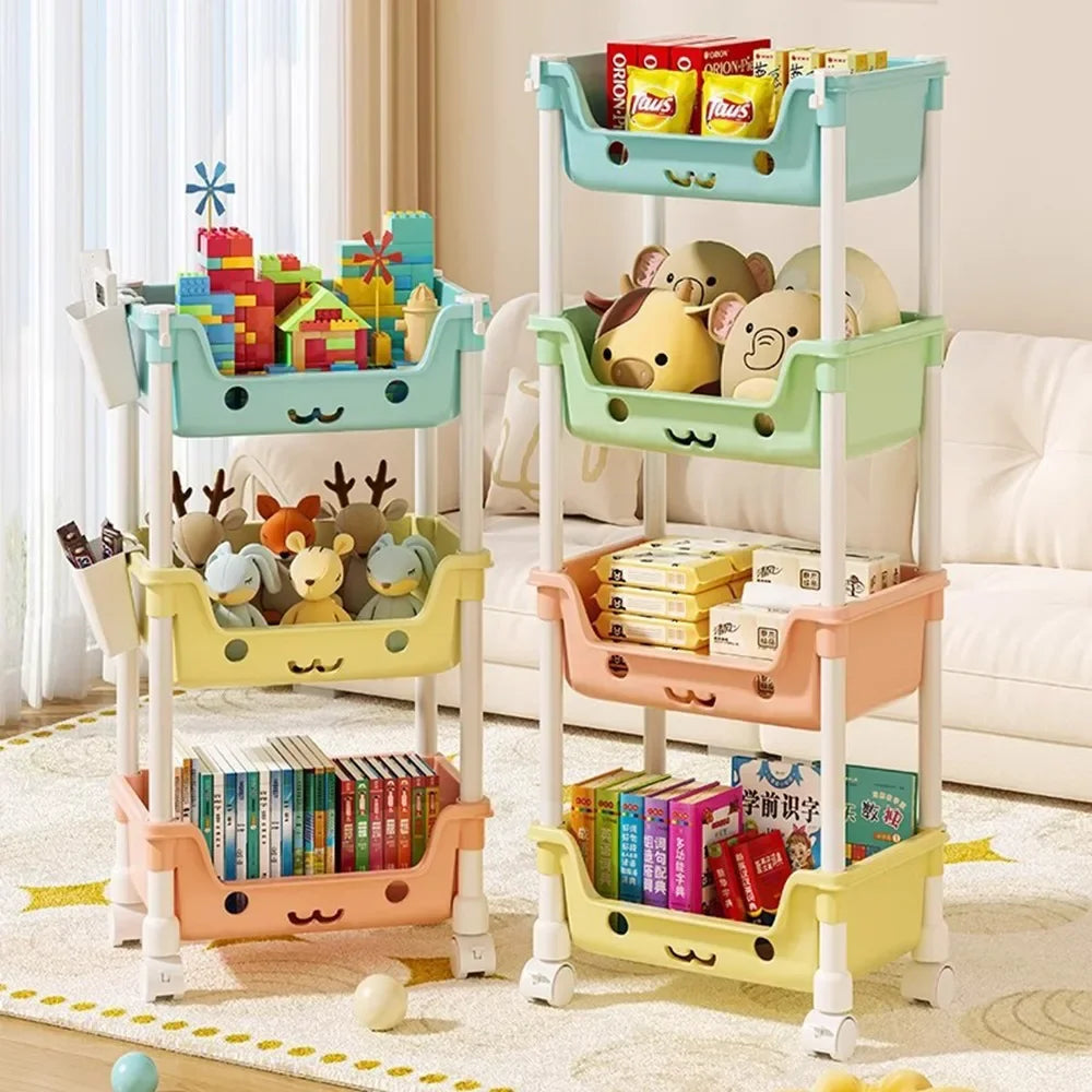 Cute and Fun Toy Storage Trolley with Hierarchical Classification