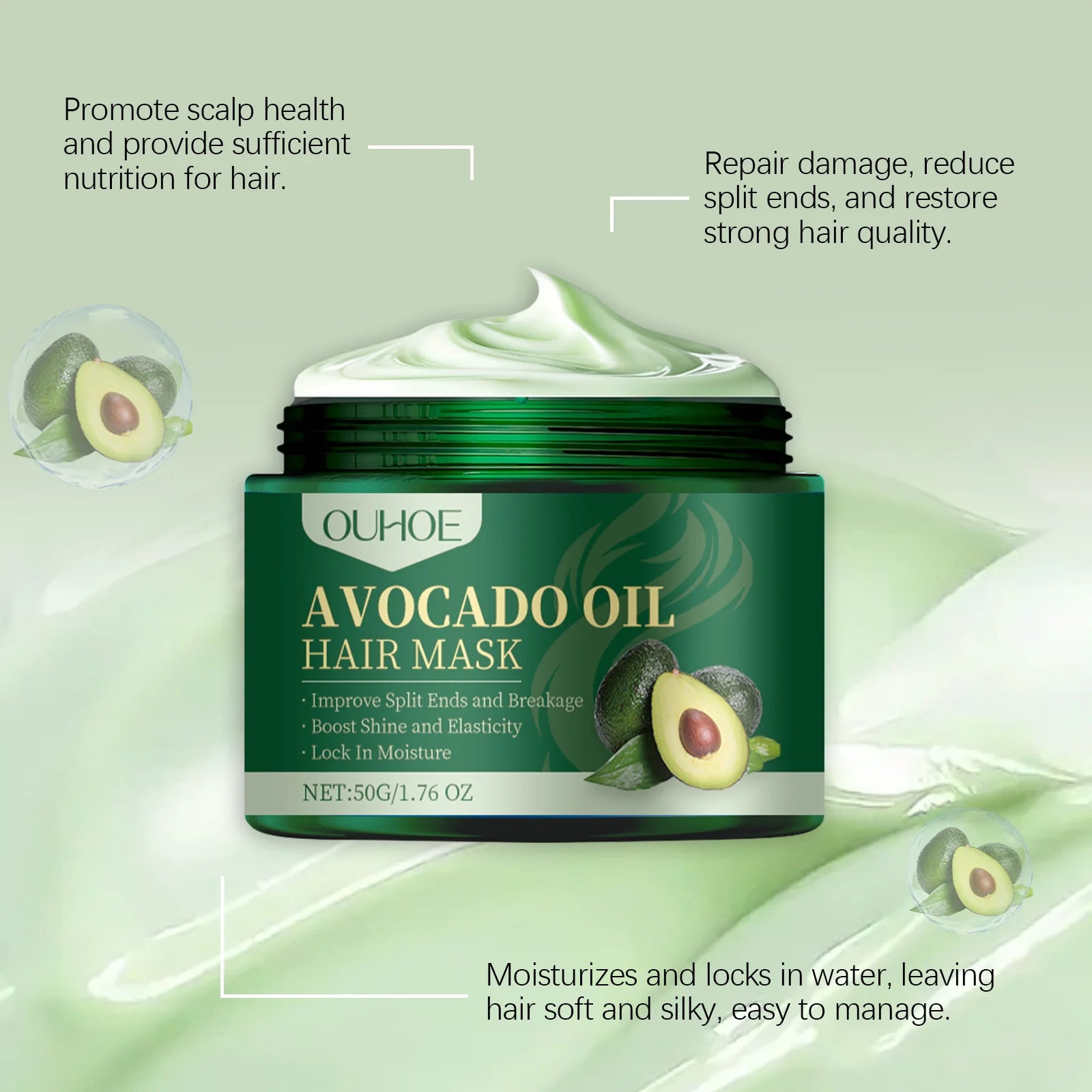 Avocado Oil Hair Mask Restores Dry