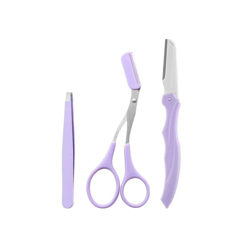 Stainless Steel Folding Eyebrow Trimmer Set