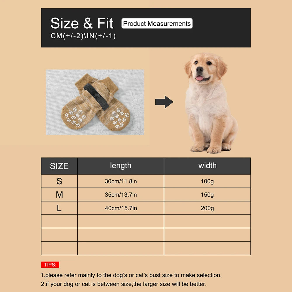 Adjustable Non-Slip Pet Shoes,
