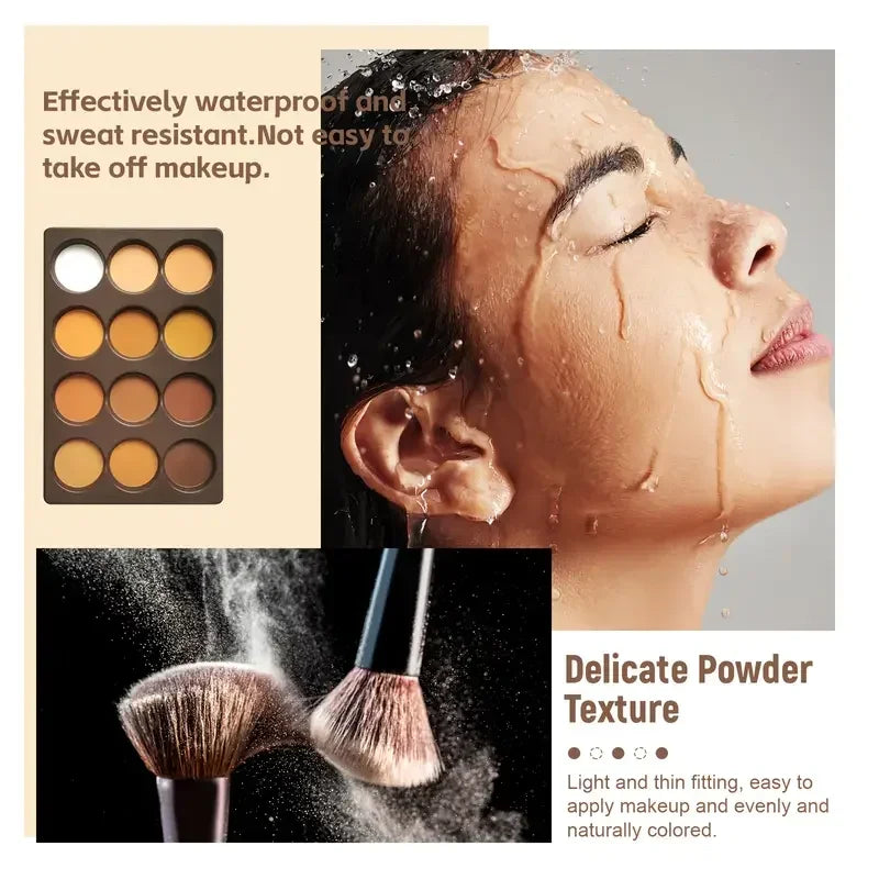 12-Color Matte Bronzer and Sculpting Palette