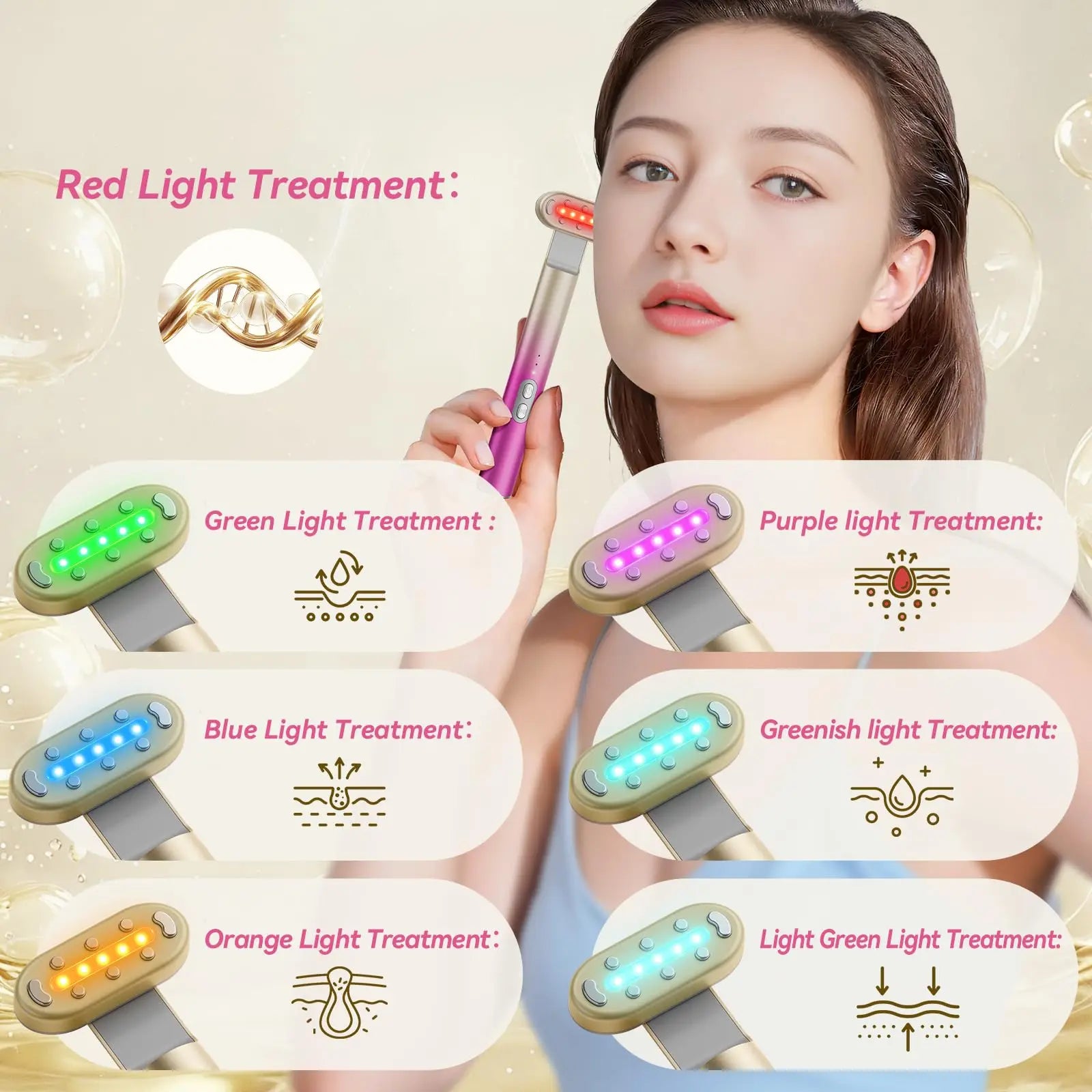 7-in-1 Red and Blue Light Therapy Device