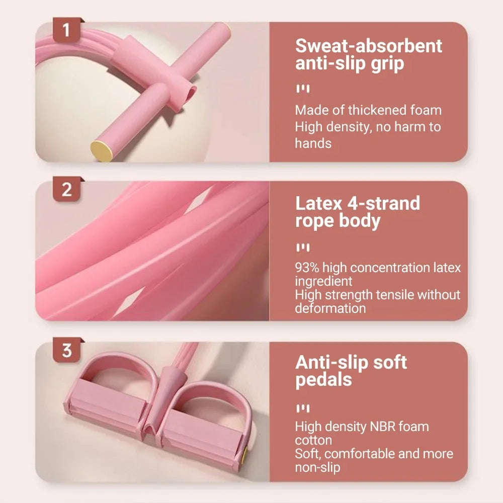 6-Tube Pedal Resistance Bands