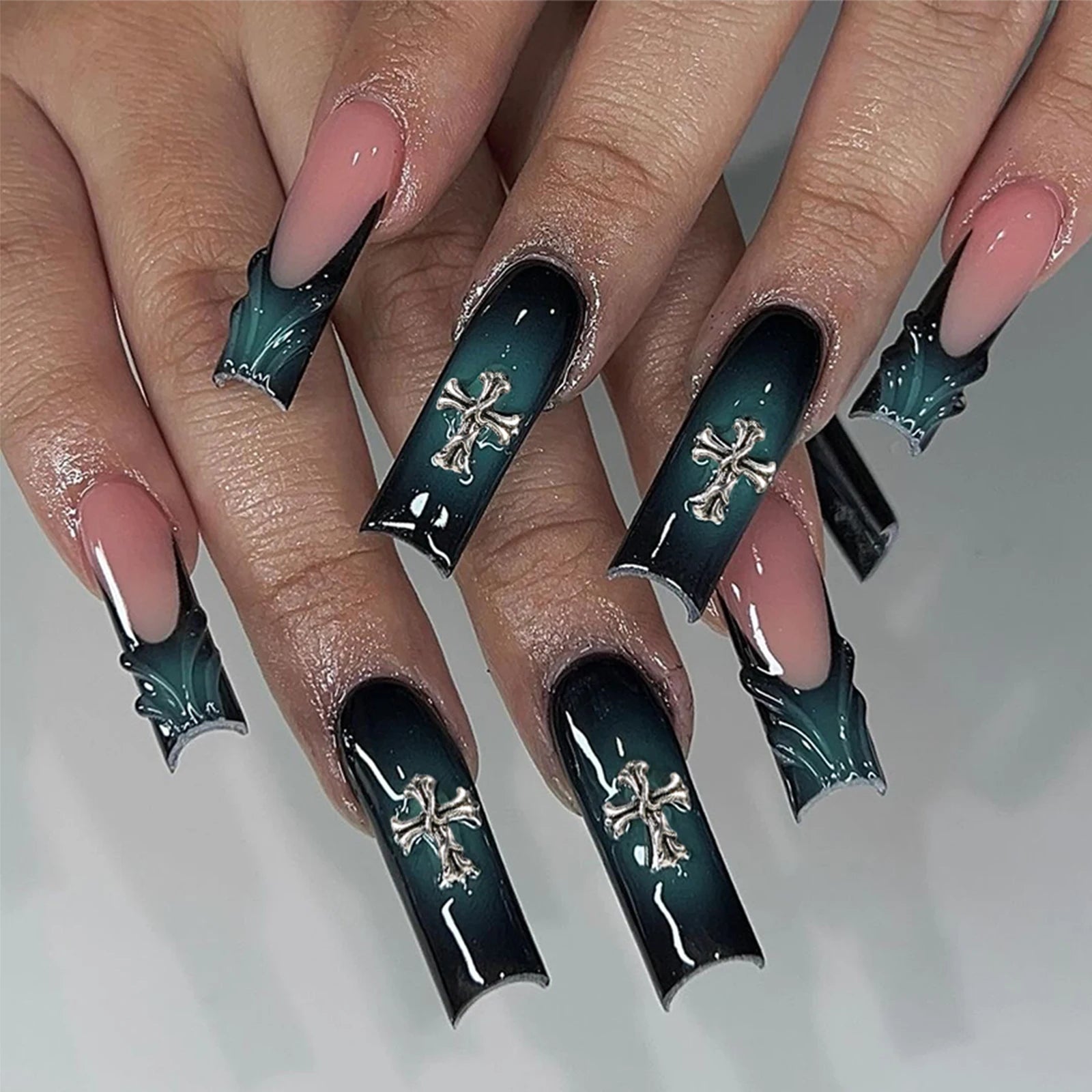 Gothic Punk 3D Nail Jewelry Set