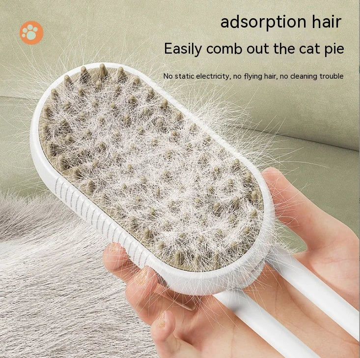 Electric Pet Spray Comb: Easy Hair Removal Massage Brush