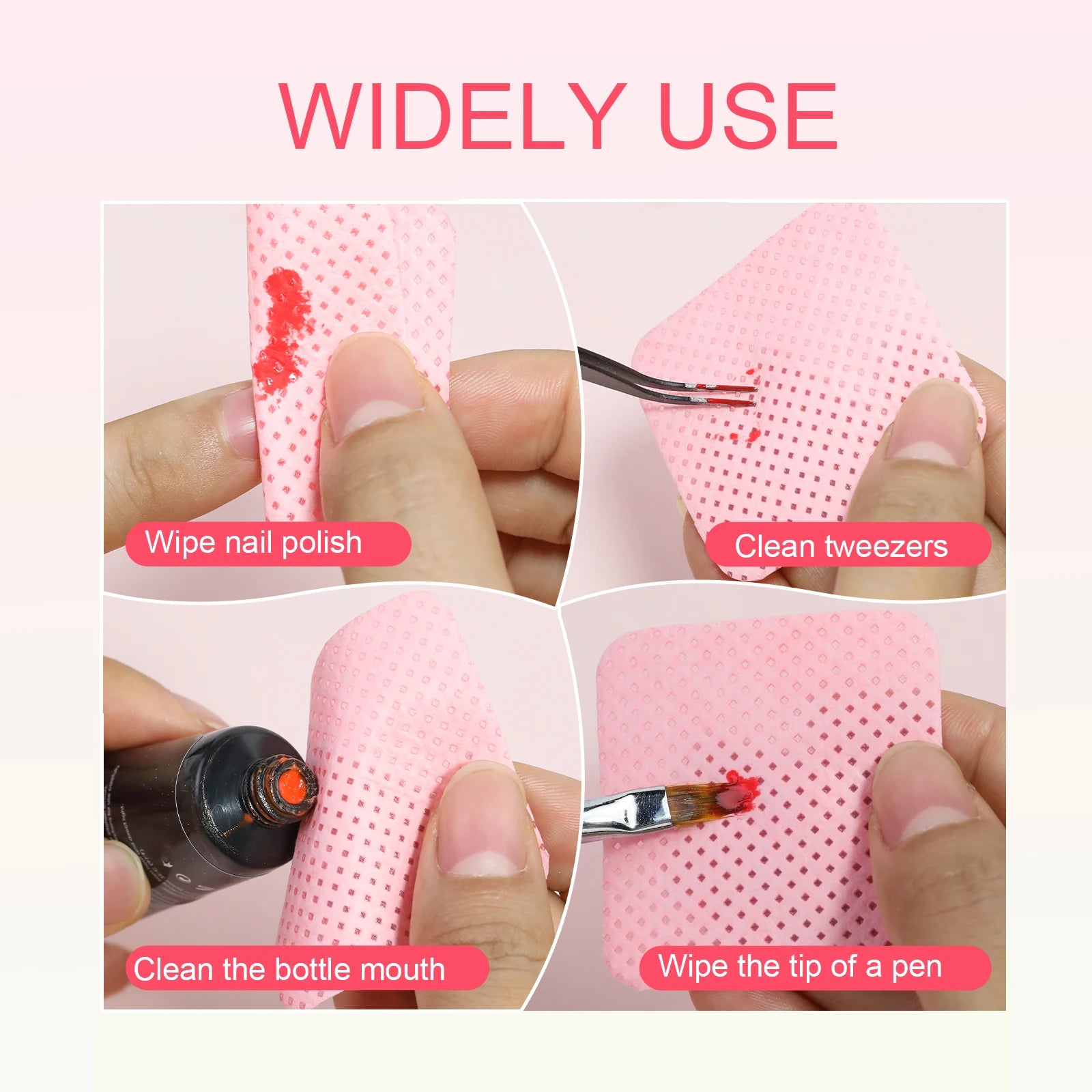 Lint-Free Beauty Cleaning Wipes