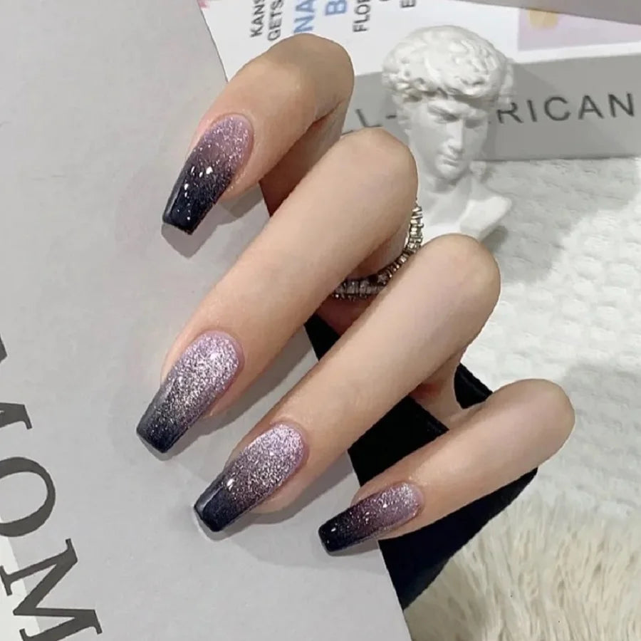 Galaxy Starlight Cat’s Eye Press-On Nails