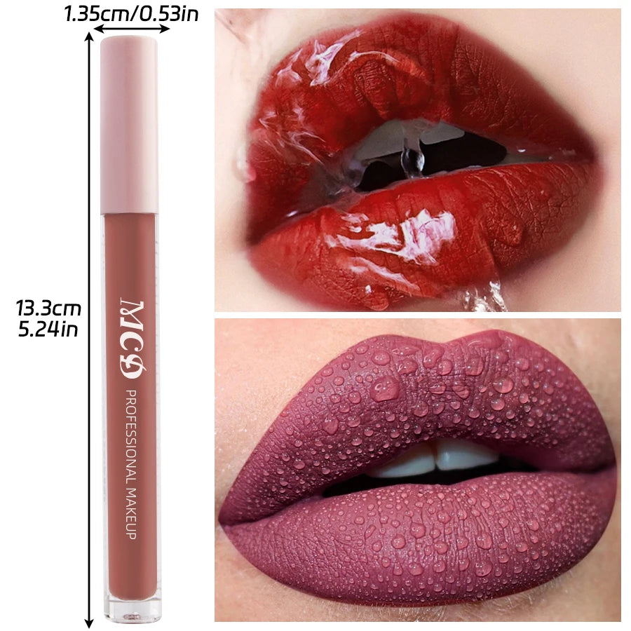 Dark Brown Waterproof Velvet Matte Lip Gloss