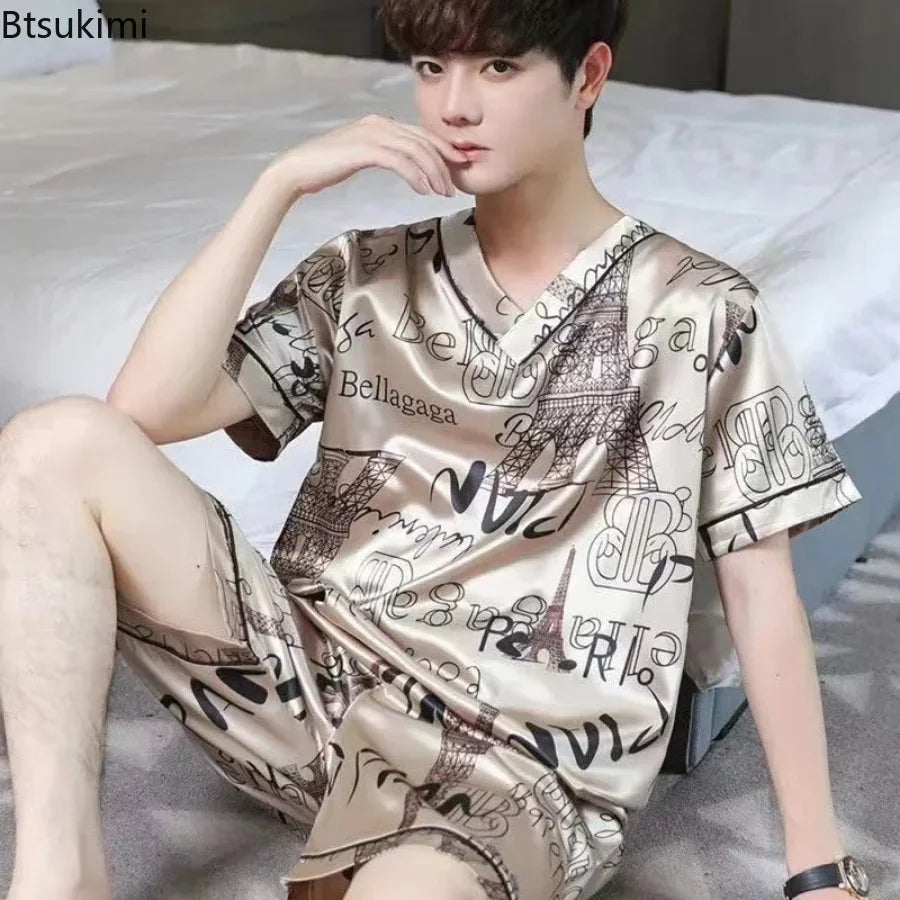 Summer Silk Pajamas Set