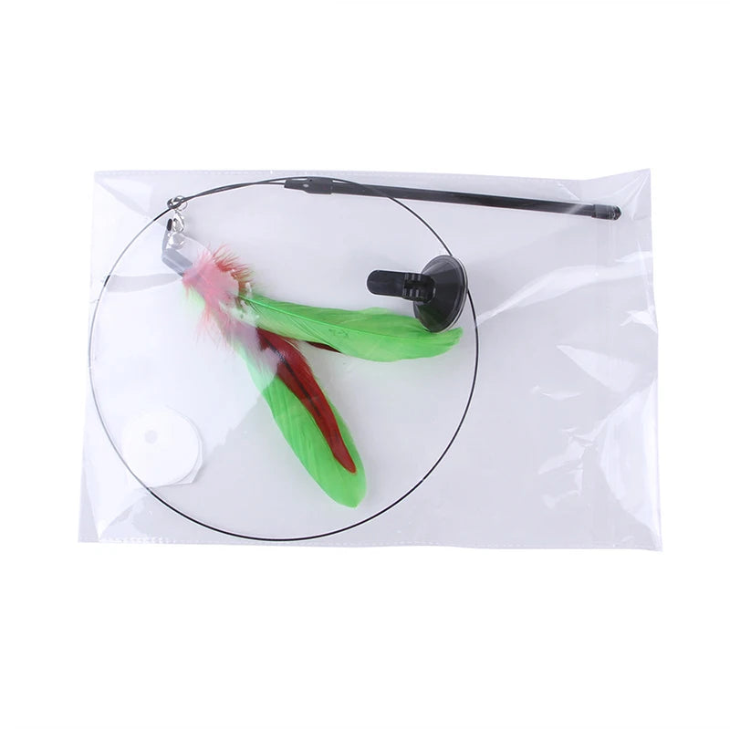 Interactive Feather Bird Toy: Fun Teaser for Playful Cats