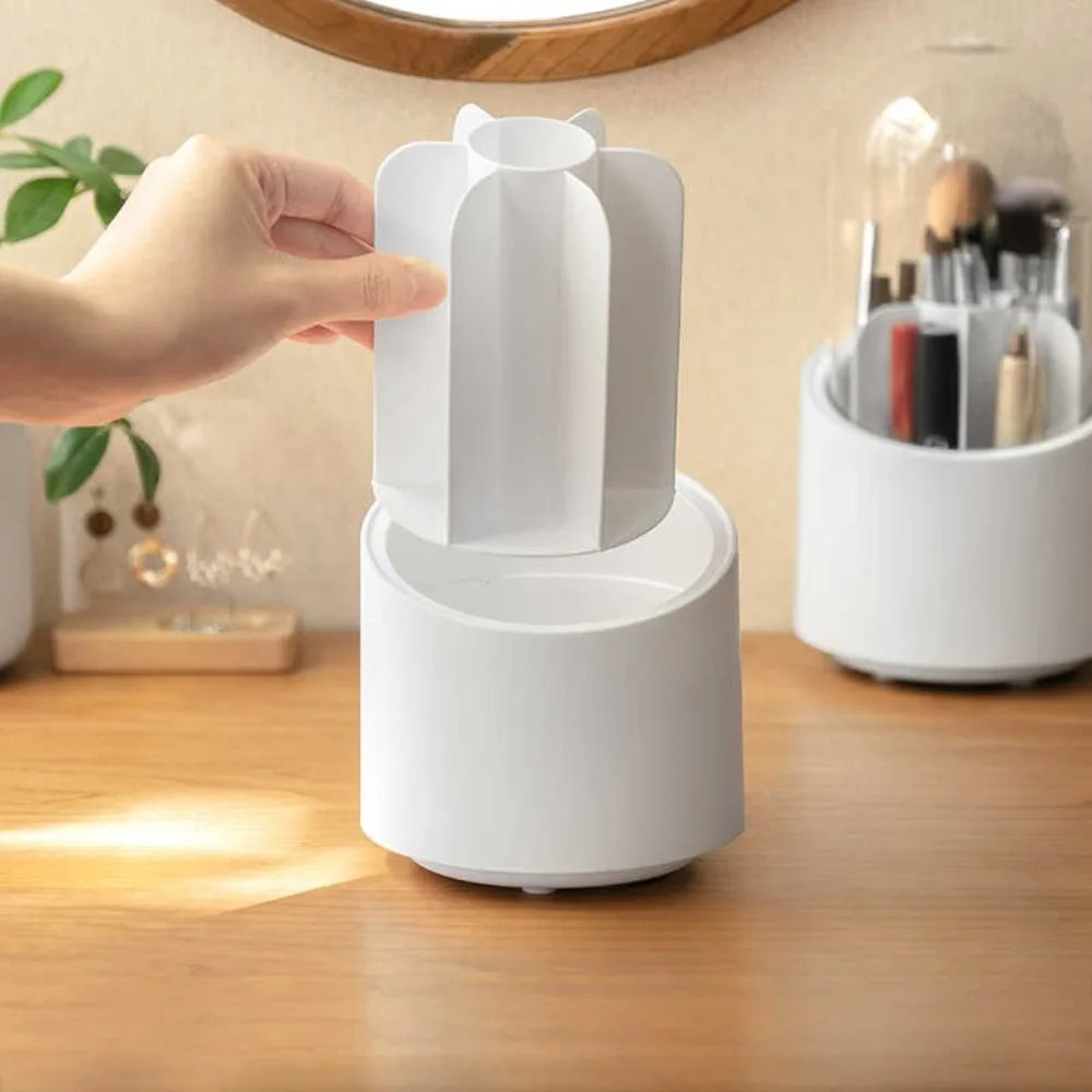 360° Rotating Makeup Brush Storage Box