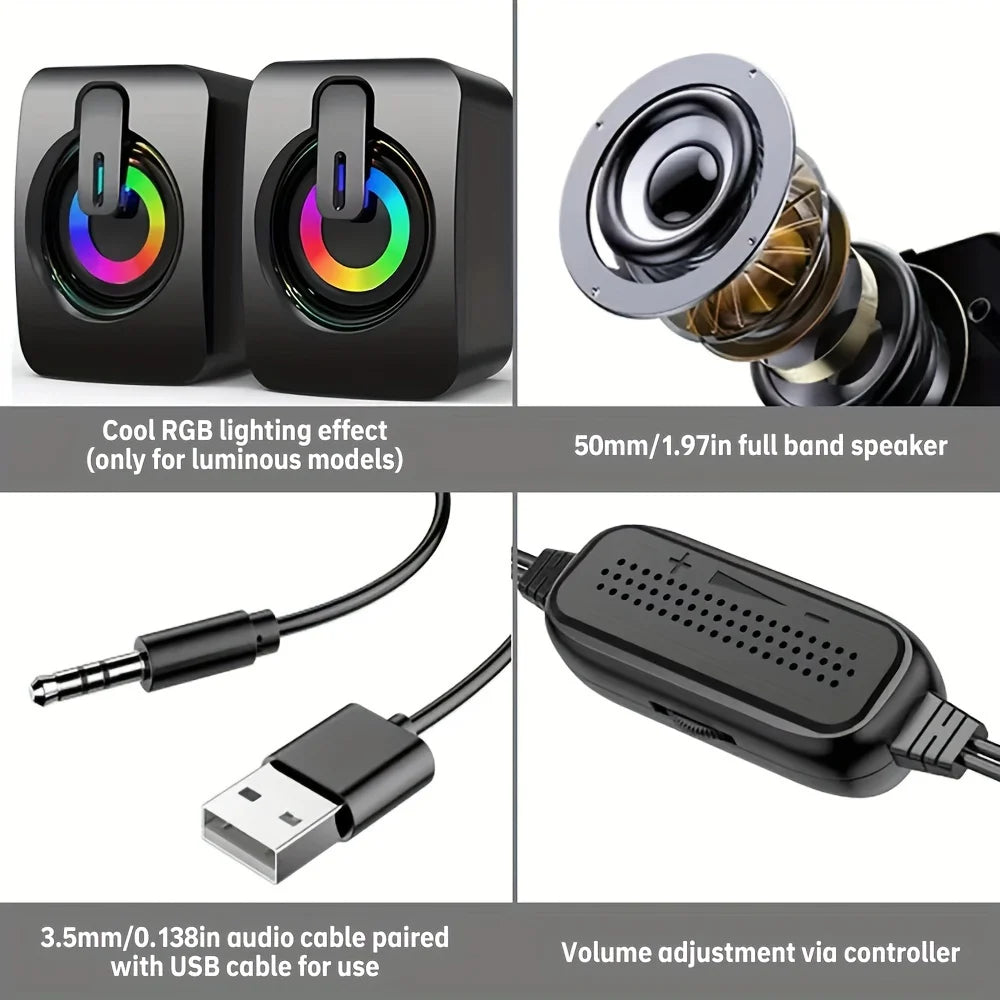 HiFi Stereo USB Computer Speakers