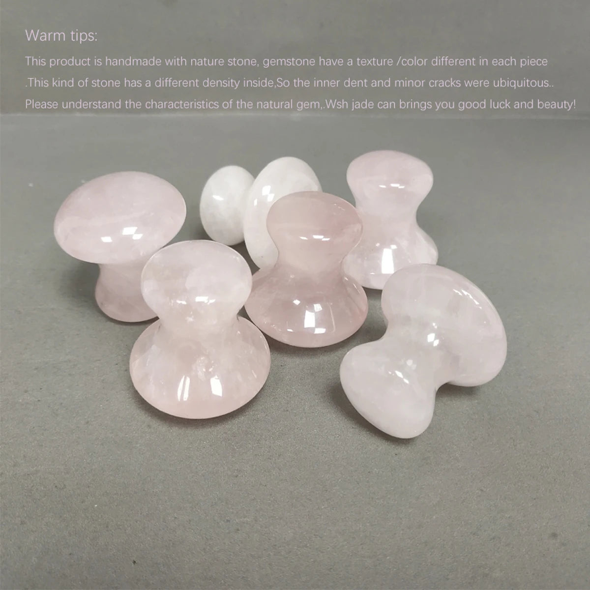 Rose Quartz Mushroom Face Massager