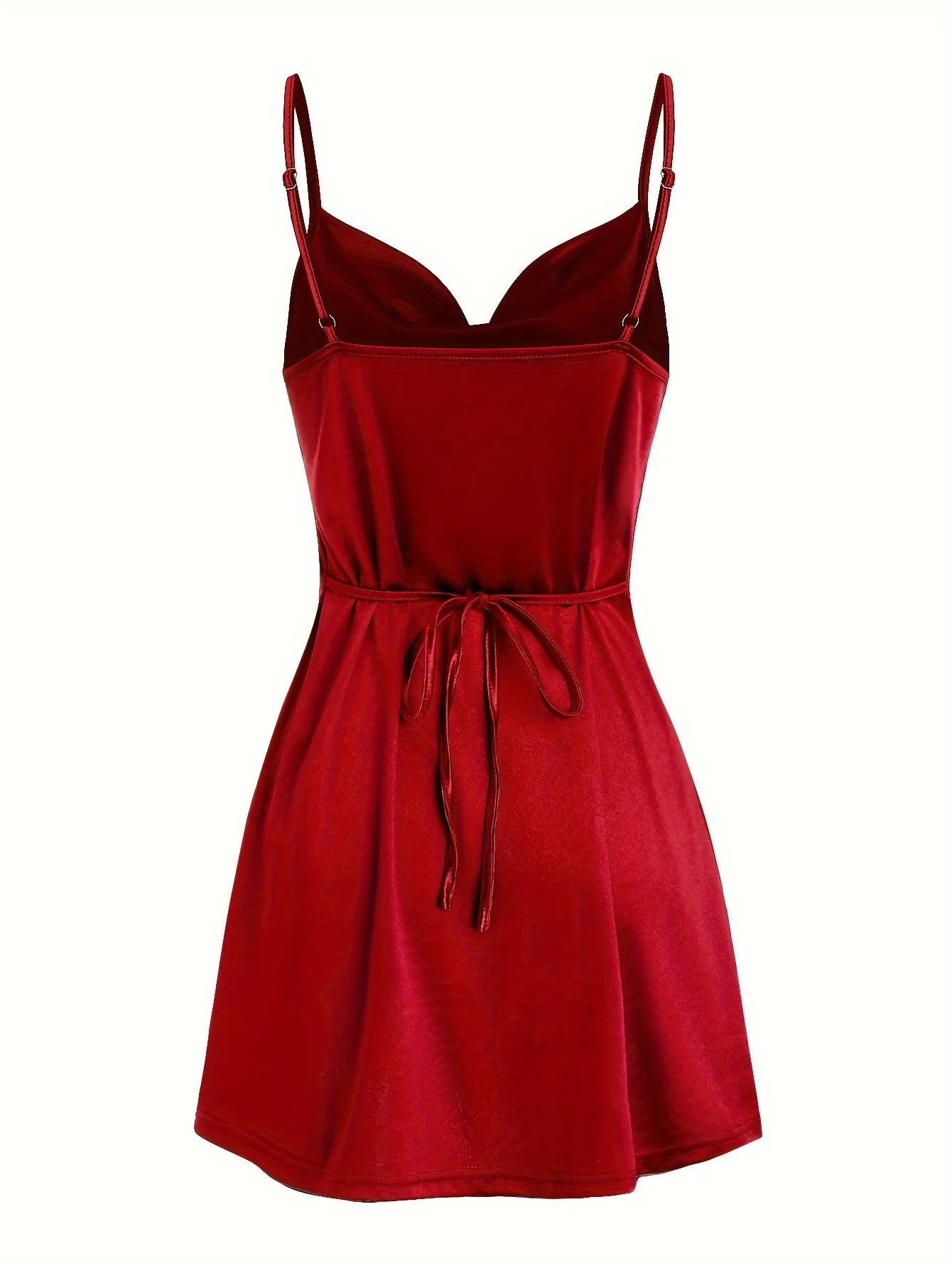 Elegant Satin Suspender Dress