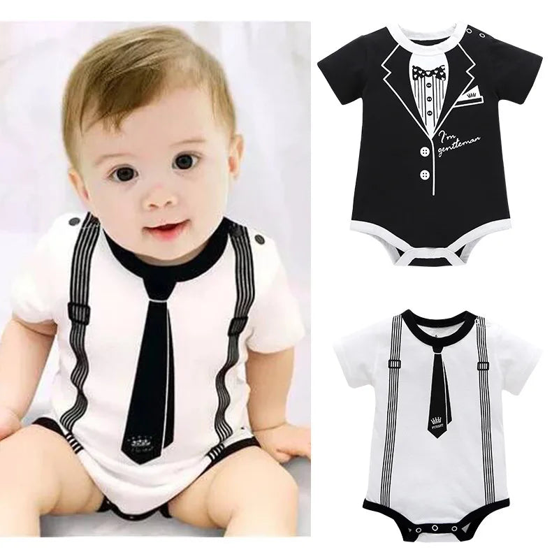 Summer Gentleman Baby Romper
