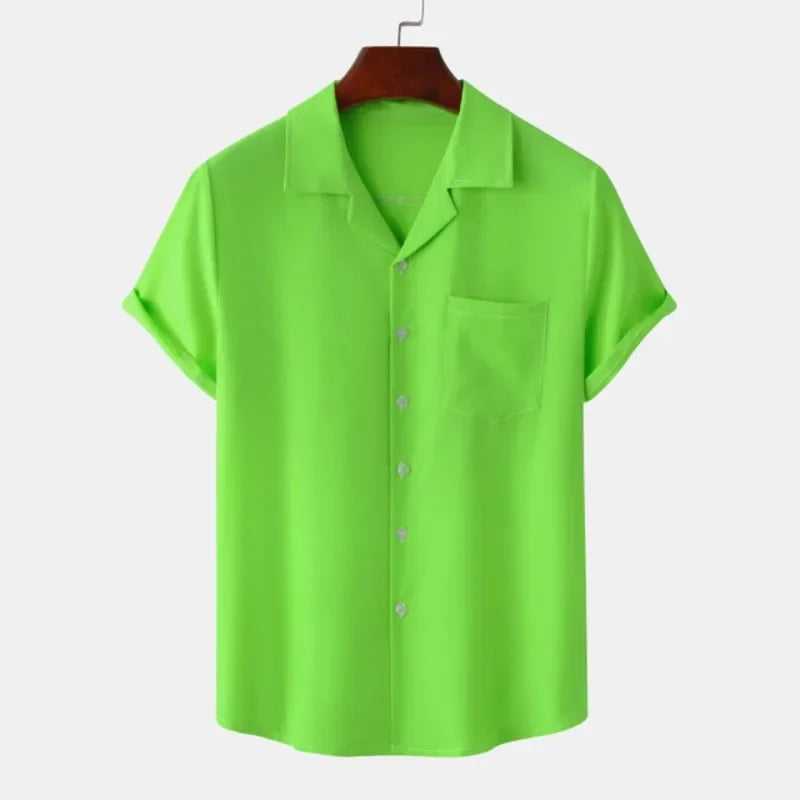 Solid Color Hawaiian Shirt