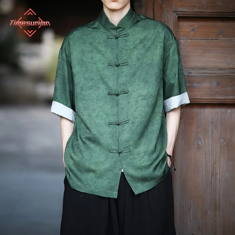 Vintage Ice Silk Tang Suit