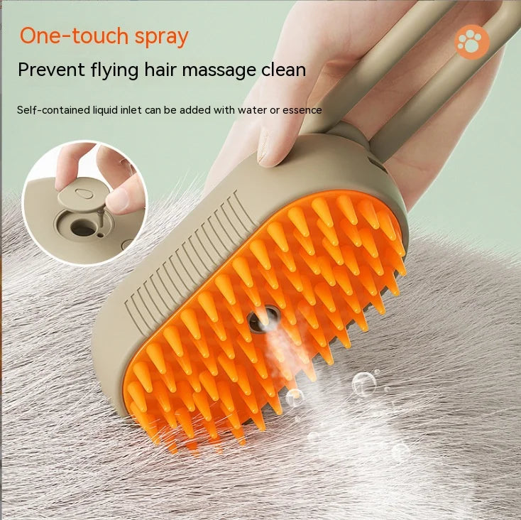 Electric Pet Spray Comb: Easy Hair Removal Massage Brush